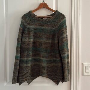 Mossimo Supply Co. Striped Crewneck Sweater in Olive, Teal, Brown